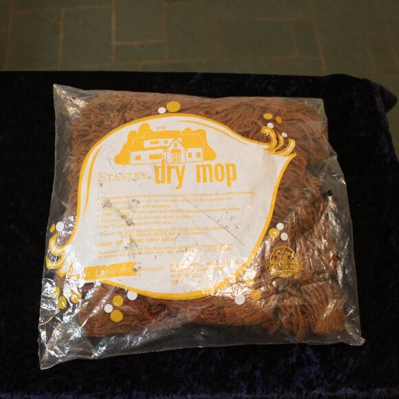 New Vintage Stanley Dry Mop Head -Brown - Picture 1 of 2